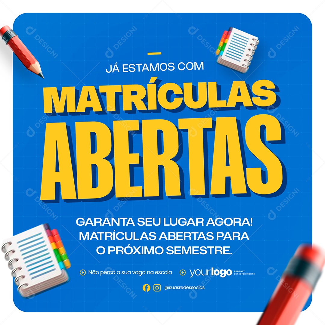 Story Volta Ás Aulas Social Media PSD Editável