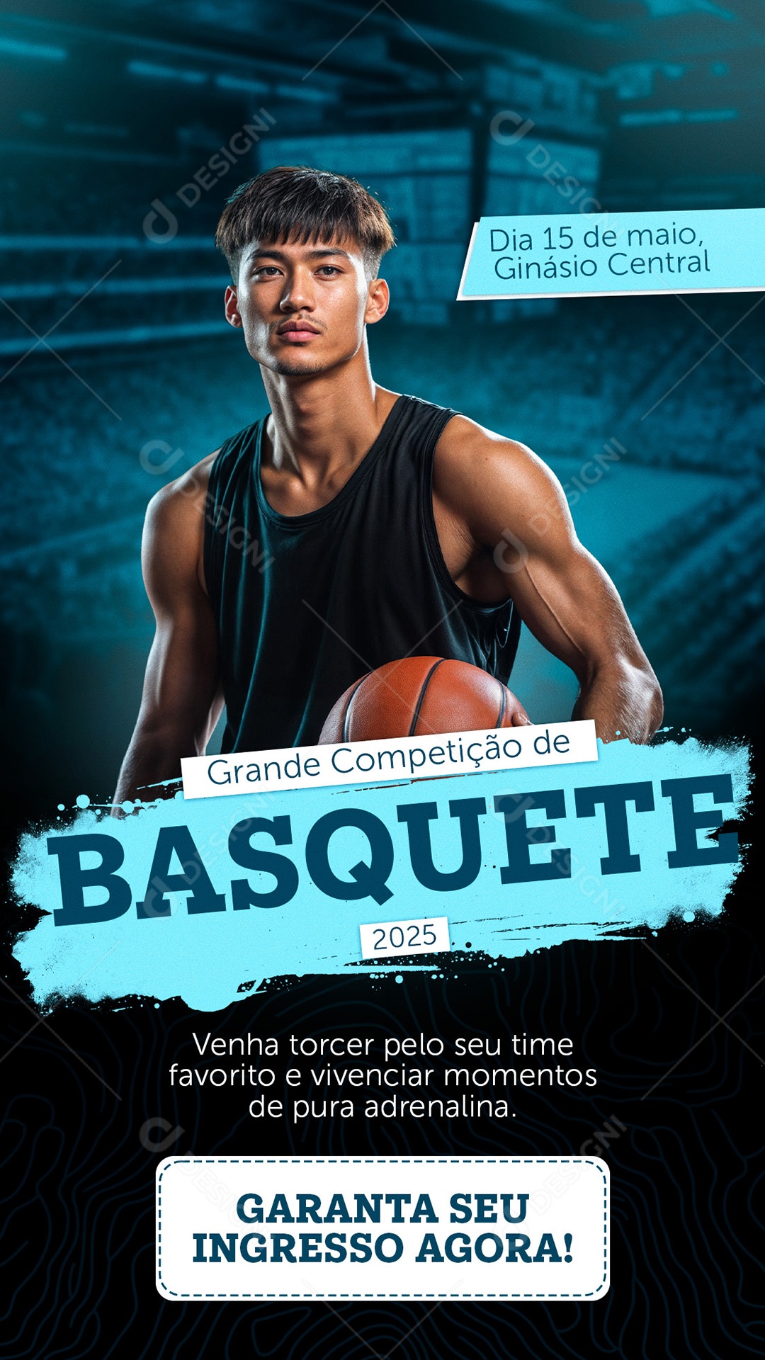 Jogo de Basquete Social Media PSD Editável