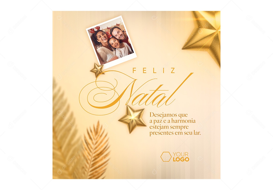 Feliz Natal Social Media Template PSD Editável
