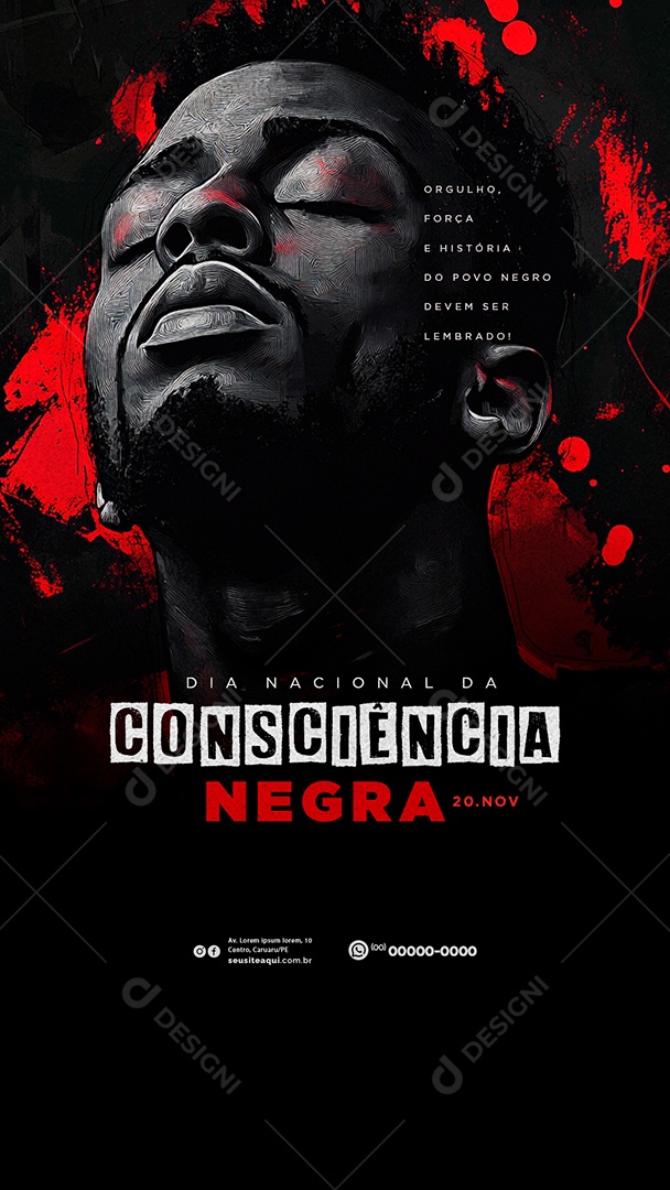Story Dia da Consciência Negra 20 de Novembro Social Media PSD Editável