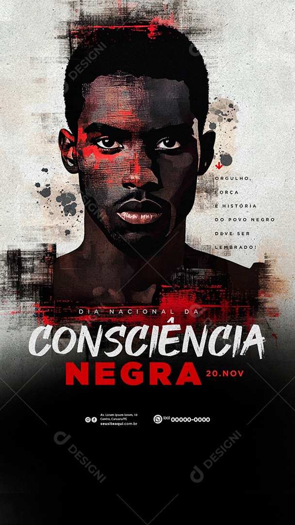 Story Dia da Consciência Negra 20 de Novembro Social Media PSD Editável