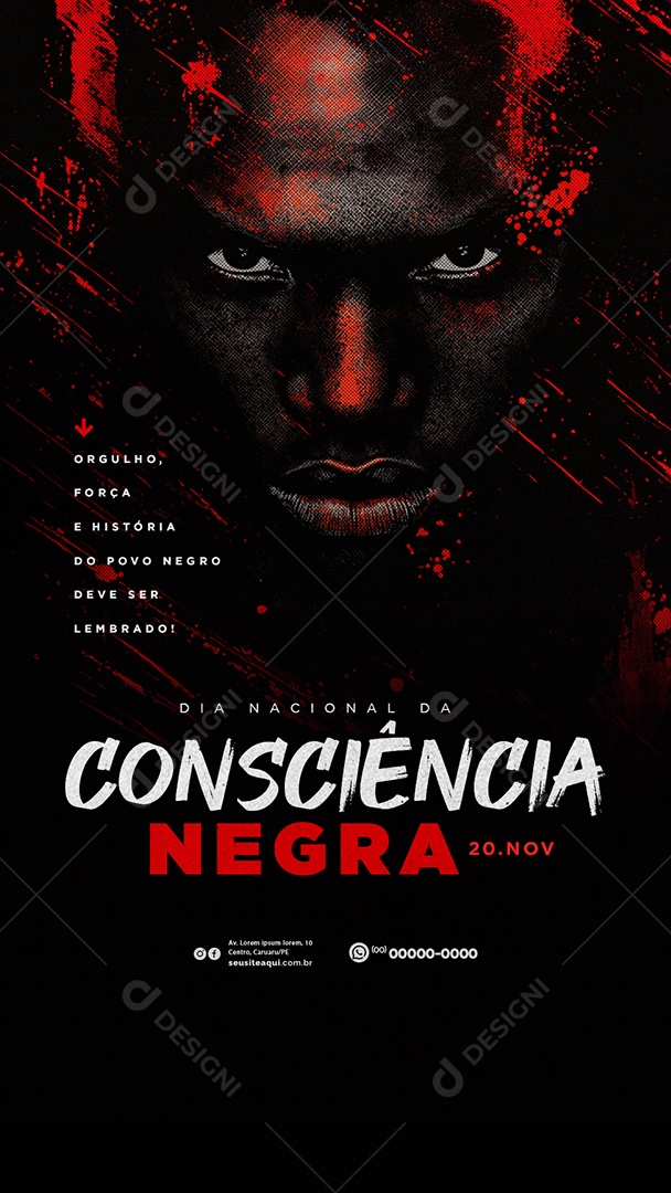 Story Dia da Consciência Negra 20 de Novembro Social Media PSD Editável