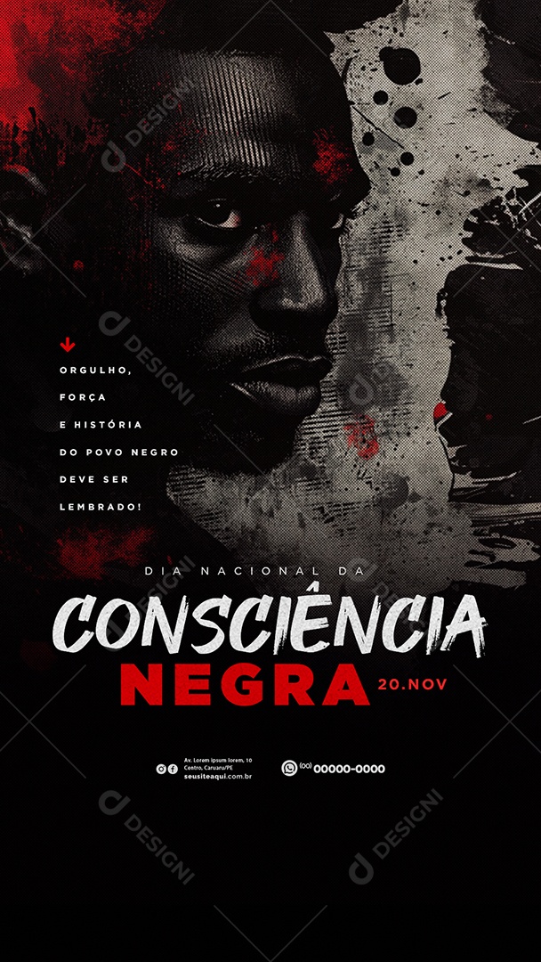 Story Dia da Consciência Negra 20 de Novembro Social Media PSD Editável