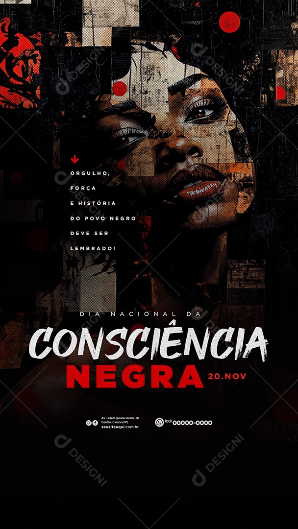 Story Dia da Consciência Negra 20 de Novembro Social Media PSD Editável