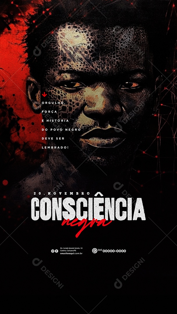 Story Dia da Consciência Negra 20 de Novembro Social Media PSD Editável