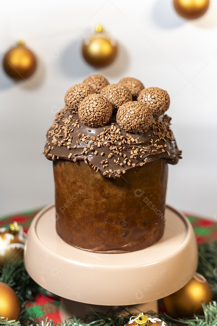 Panetone delicioso de chocolates