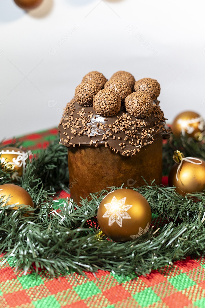 Panetone delicioso de chocolates