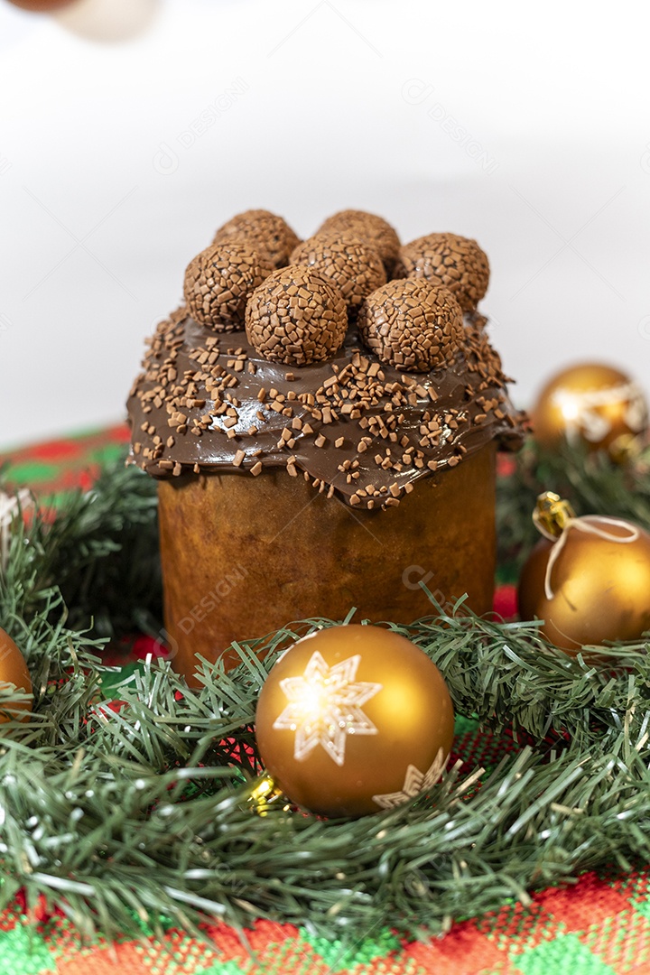 Panetone de brigadeiro