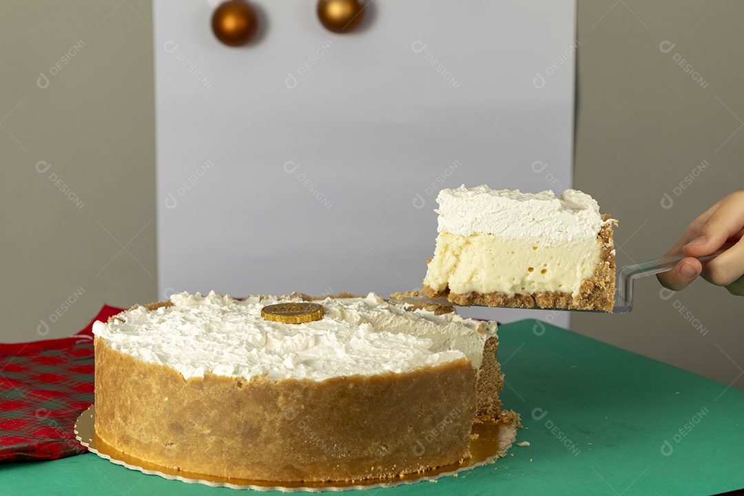 Torta deliciosa com chantilly