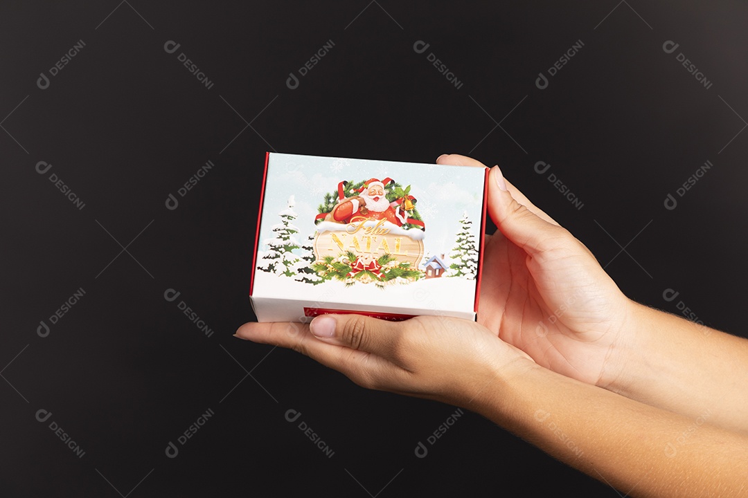 Caixa de brigadeiros decorada para o natal