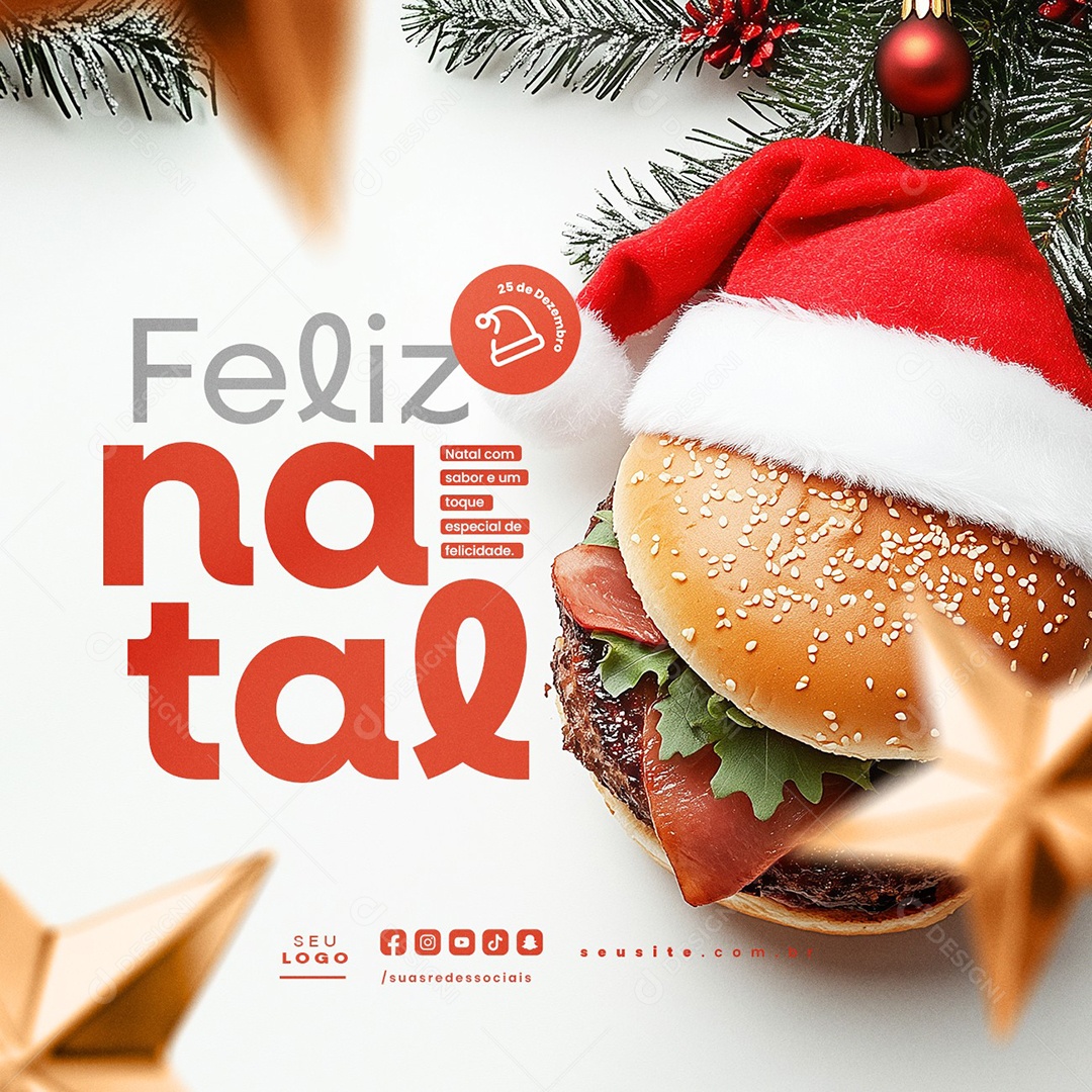 Hamburgueria Natal Com Sabor Social Media PSD Editável