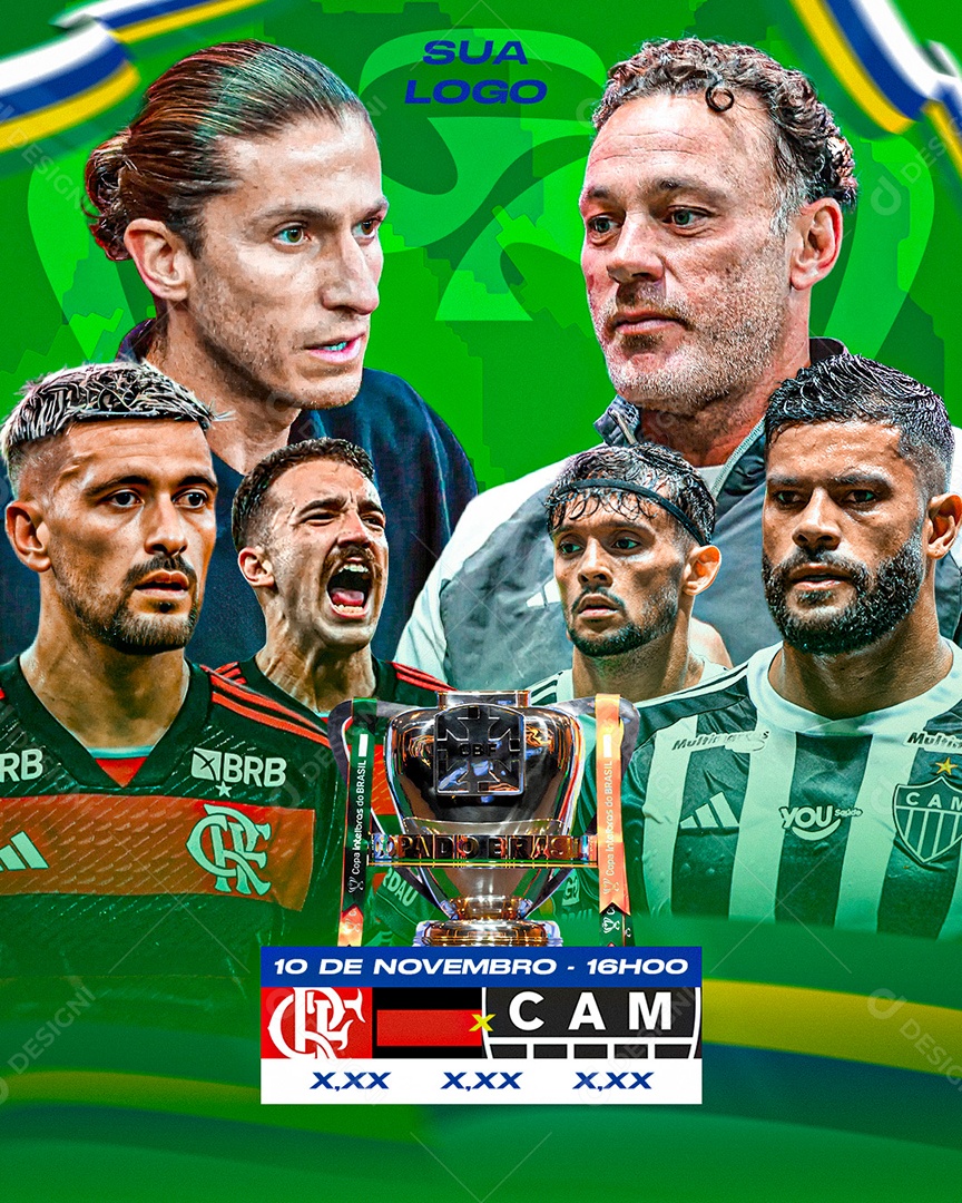 Feed Flyer Carta Fifa Vinício JR Social Mídia PSD Editável