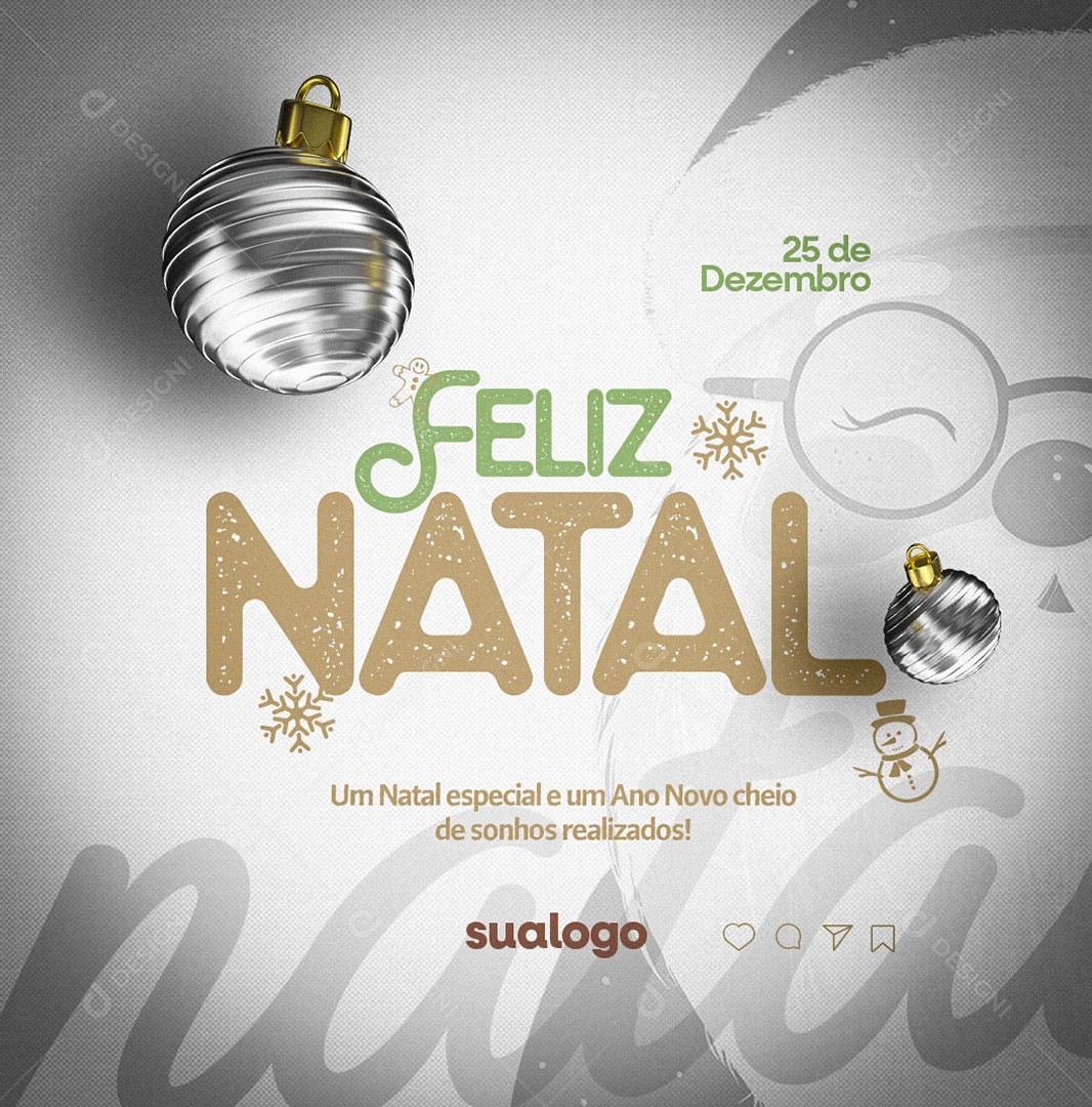 Merry Christmas 25 December Good Social Media PSD parties Editable