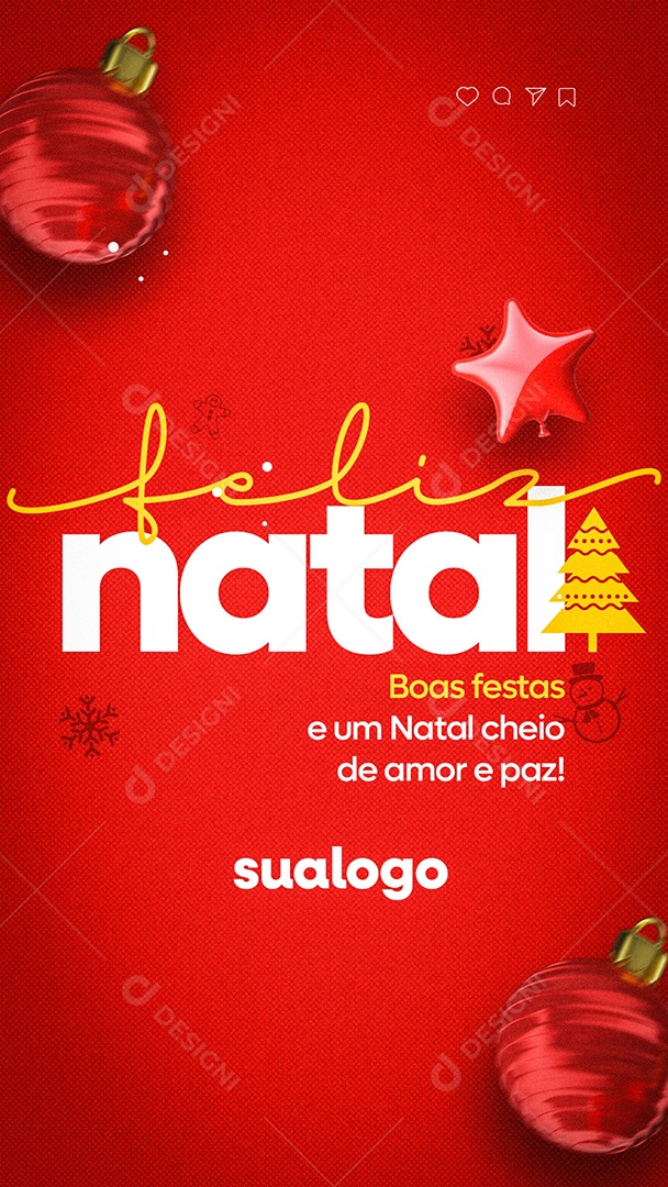 Story Feliz Natal 25 de Dezembro Um Natal Especial Social Media PSD Editável