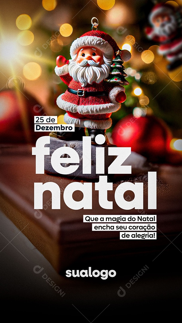 Story Feliz Natal 25 de Dezembro Natal Magico Social Media PSD Editável