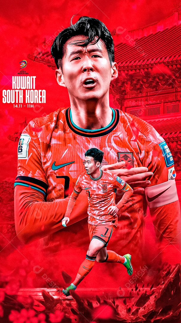 Story Flyer Kuwait South Korea Social Mídia PSD Editável