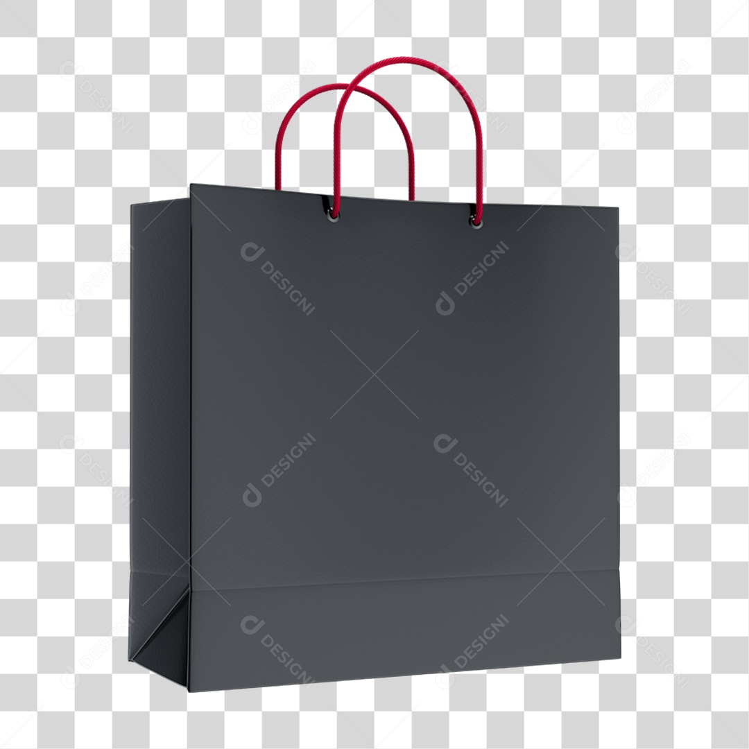 Sacola Preta de Compras PNG Transparente