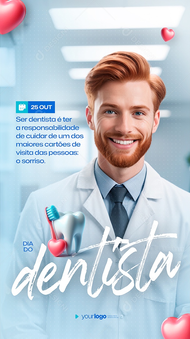 Story Dia do Dentista 25 de Outubro Parabéns Social Media PSD Editável