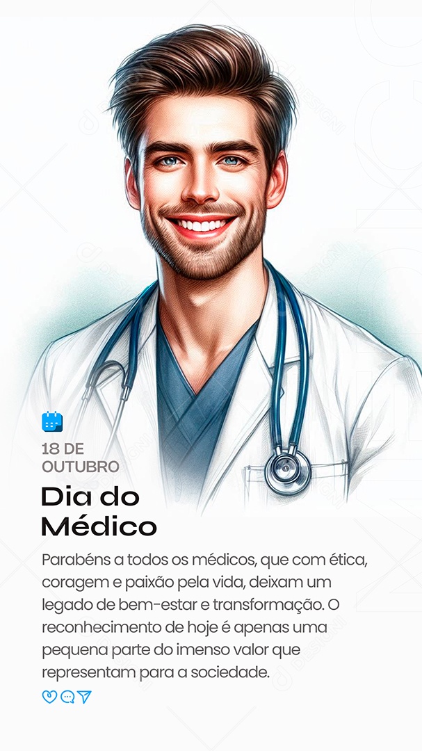 Story Dia do Médico 18 de Outubro Social Media PSD Editável