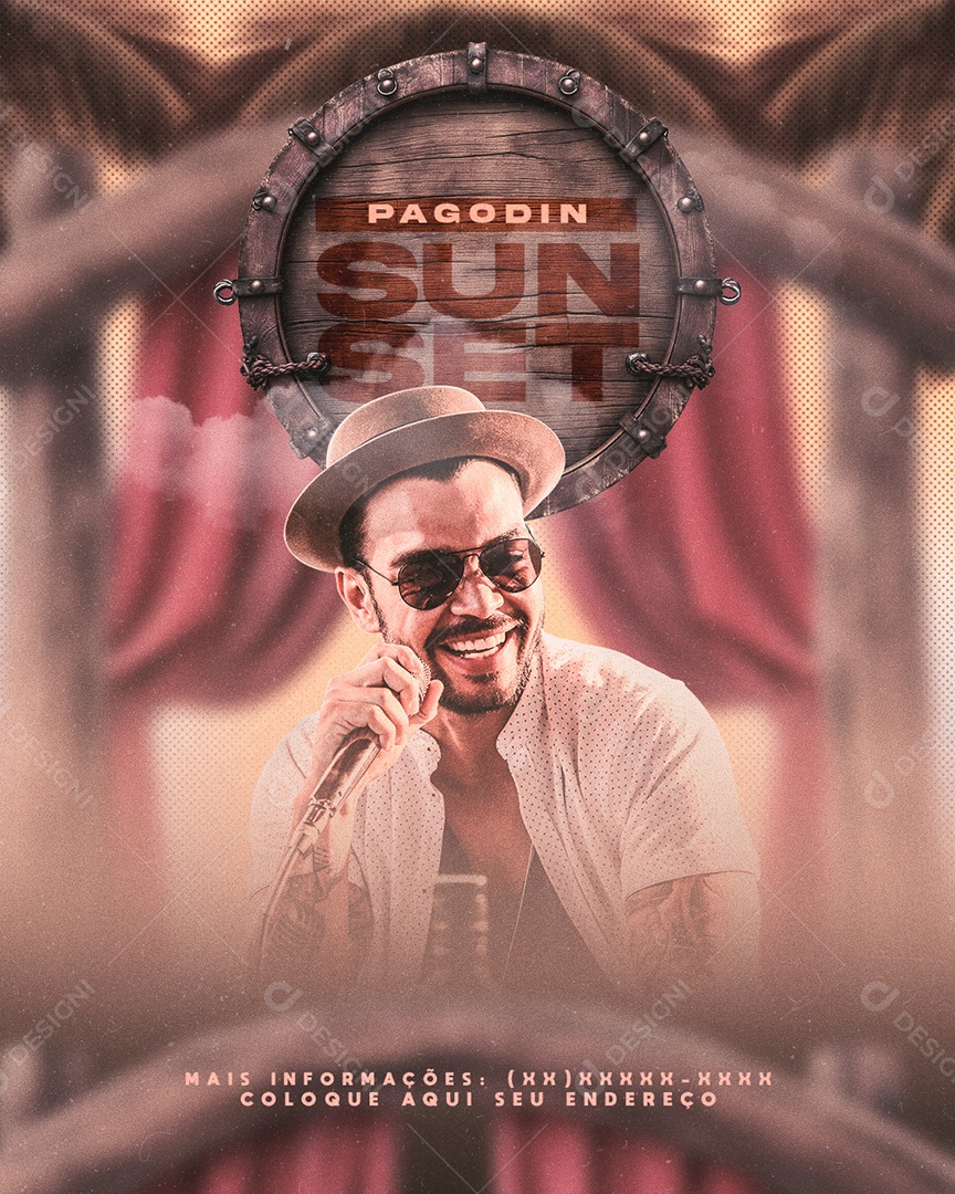 Feed Flyer Pagodin Sunset Social Media PSD Editável