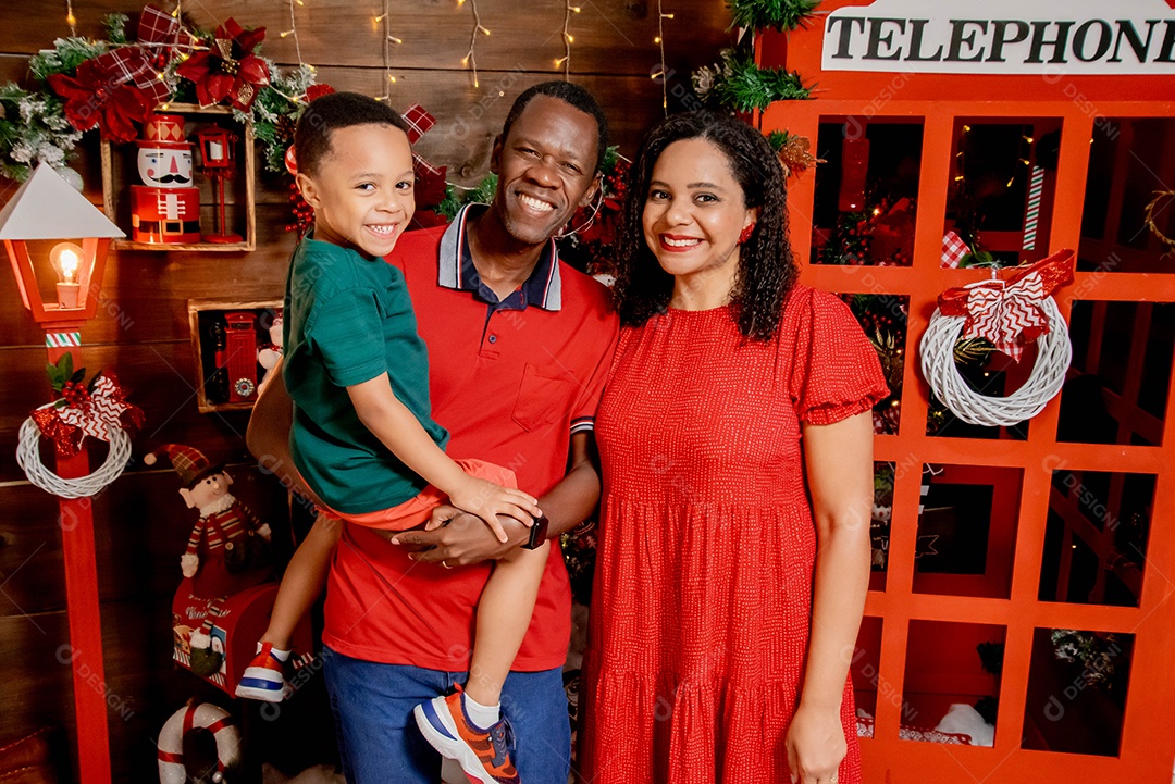 Uma linda família feliz