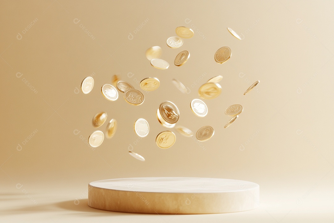 Podium sobre fundo isolado