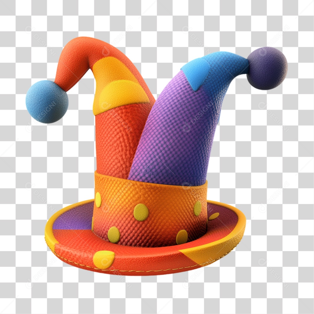 Elemento 3D Fantasias de Carnaval PNG Transparente