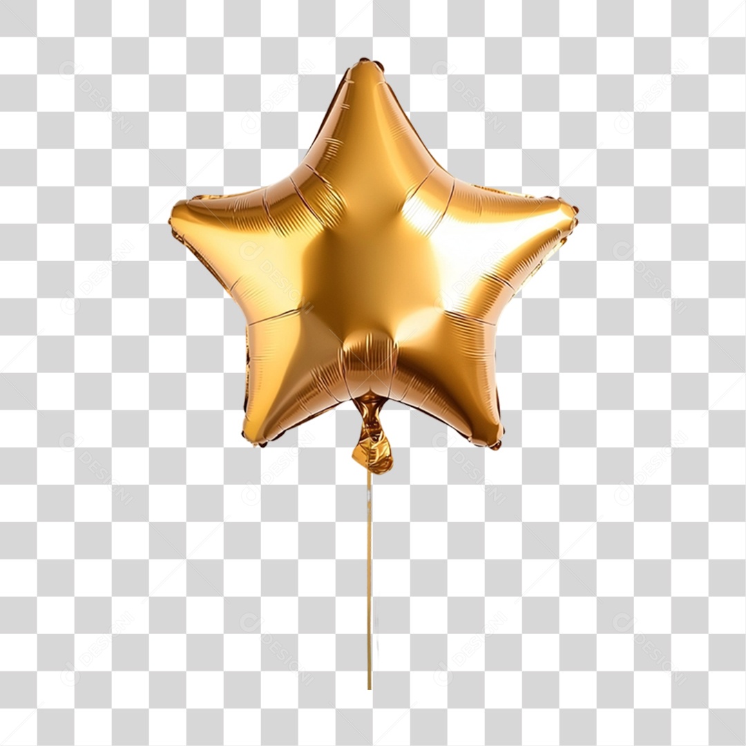 Balão Estrela Decoração PNG Transparente