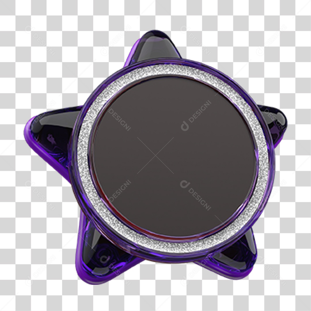Elemento 3D Estrela Símbolo PNG Transparente