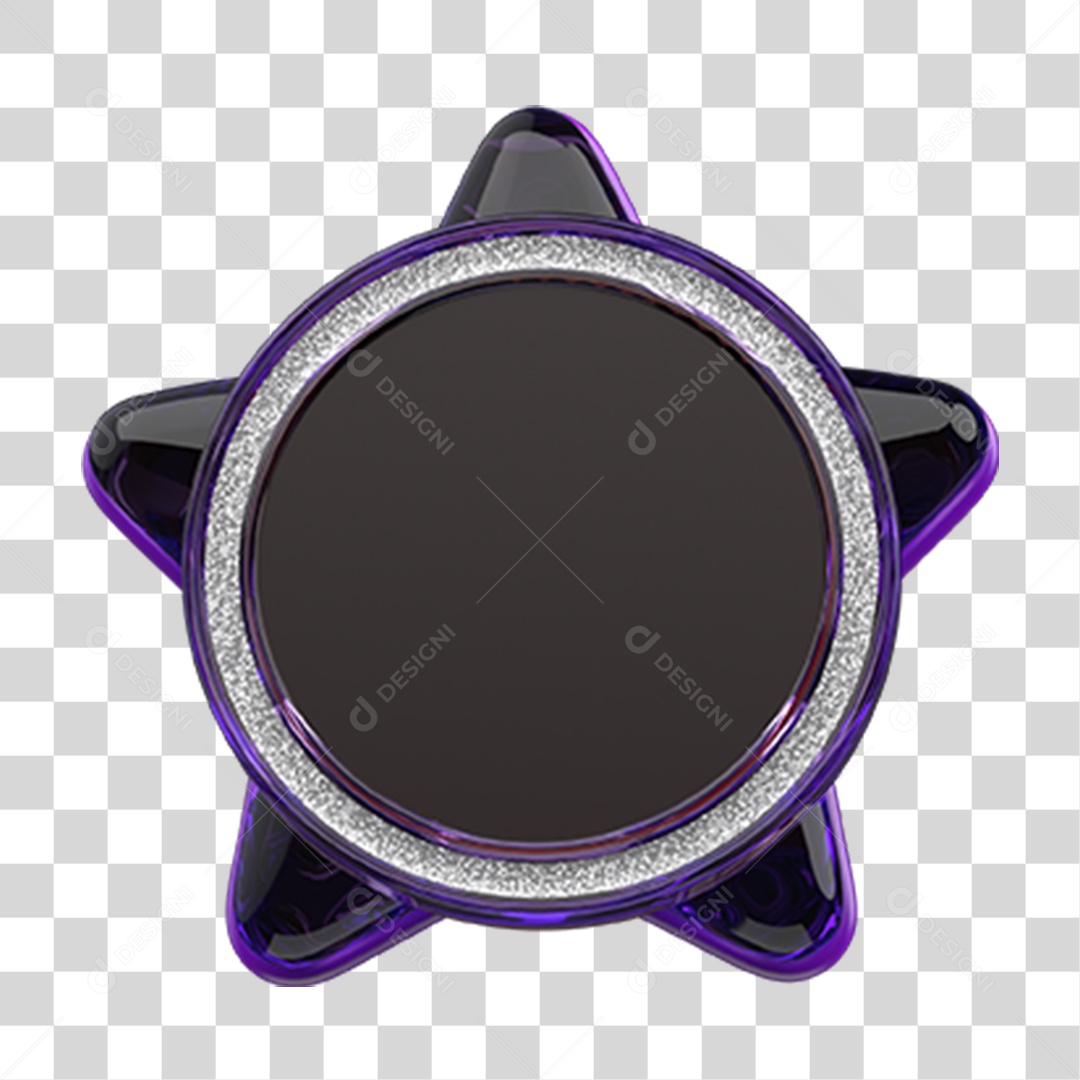 Elemento 3D Estrela Símbolo PNG Transparente