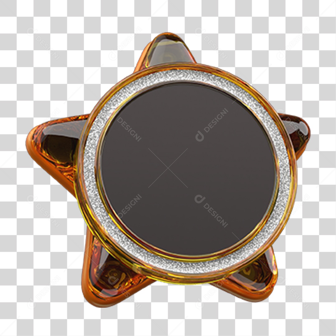 Elemento 3D Estrela Símbolo PNG Transparente