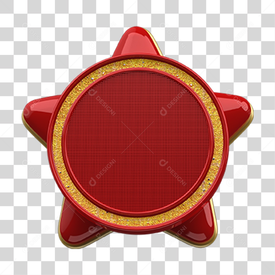 Elemento 3D Estrela Símbolo PNG Transparente