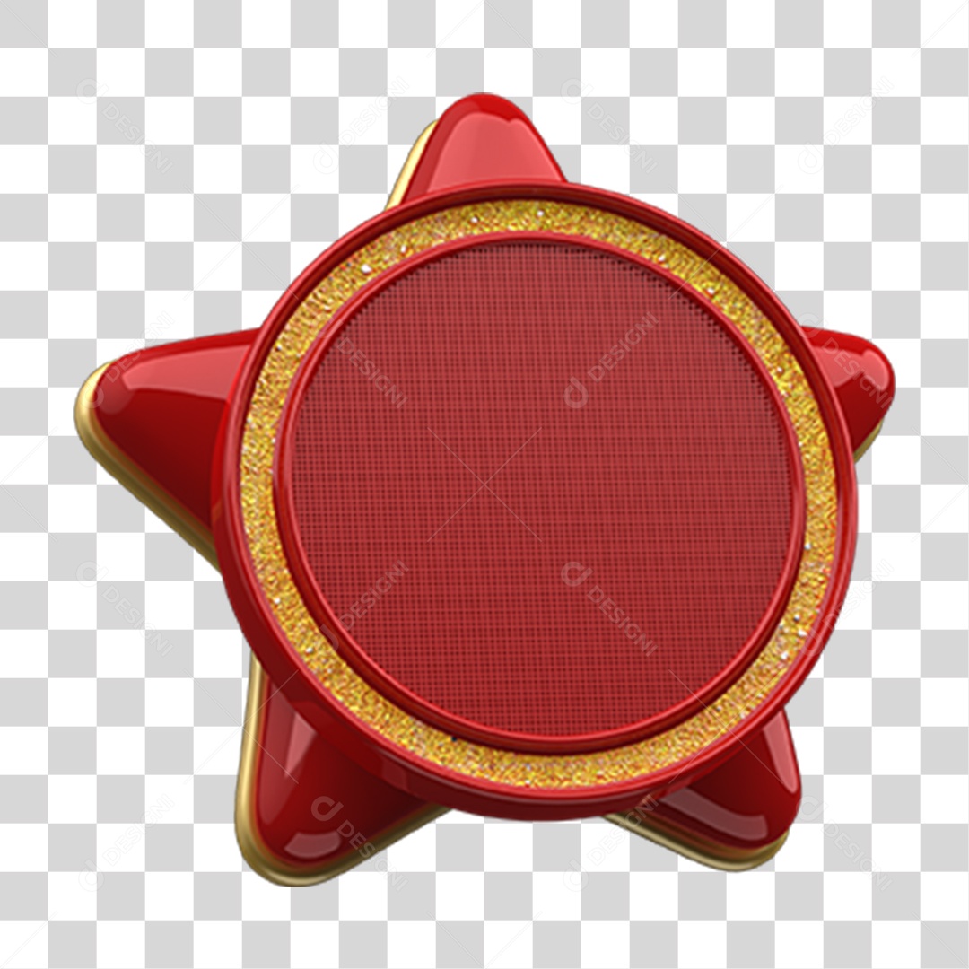 Elemento 3D Estrela Símbolo PNG Transparente