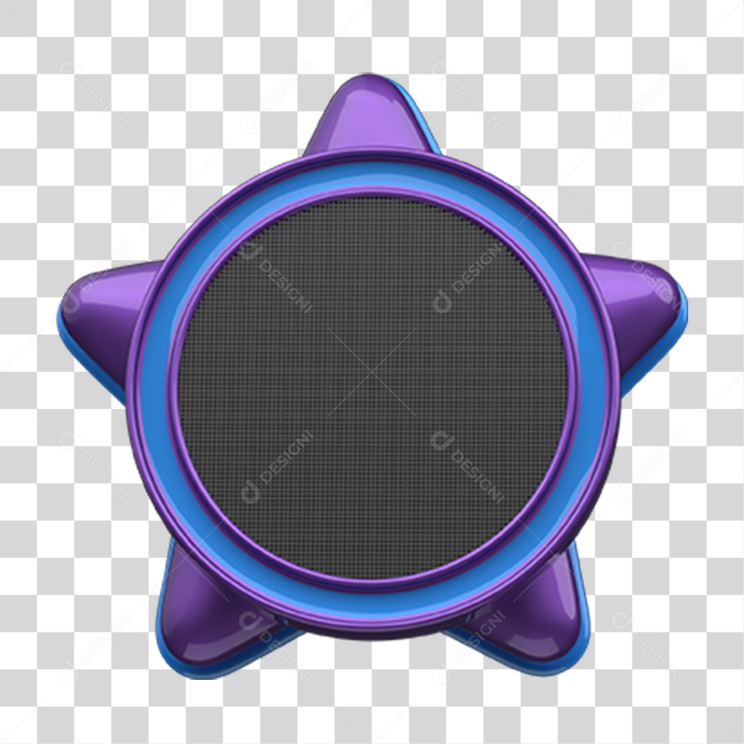 Elemento 3D Estrela Símbolo PNG Transparente
