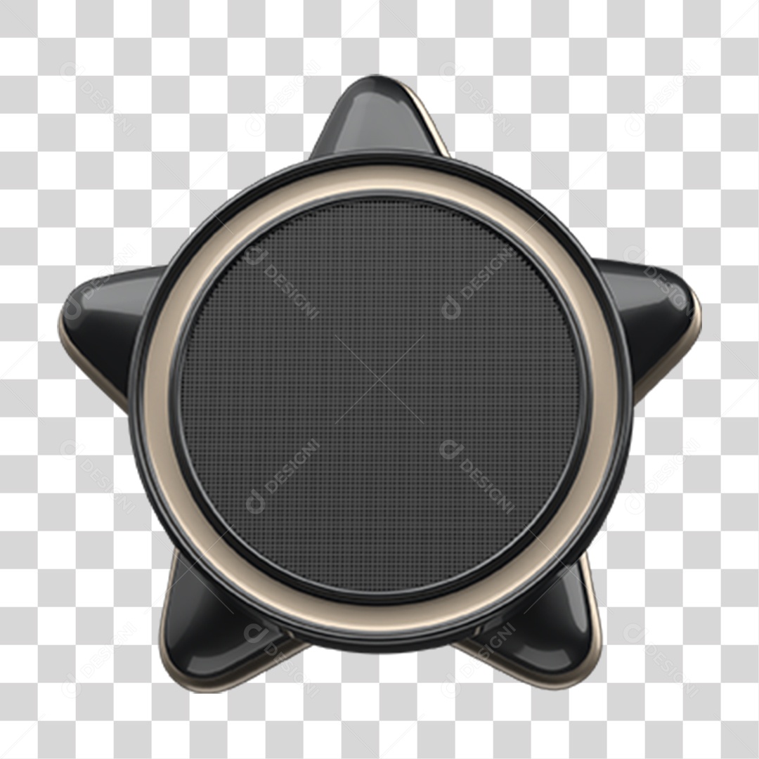 Elemento 3D Estrela Símbolo PNG Transparente