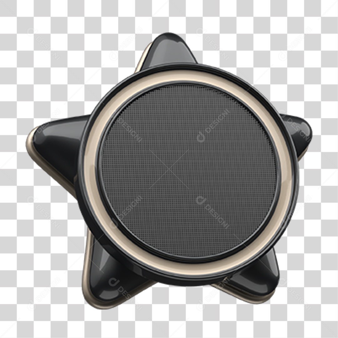 Elemento 3D Estrela Símbolo PNG Transparente