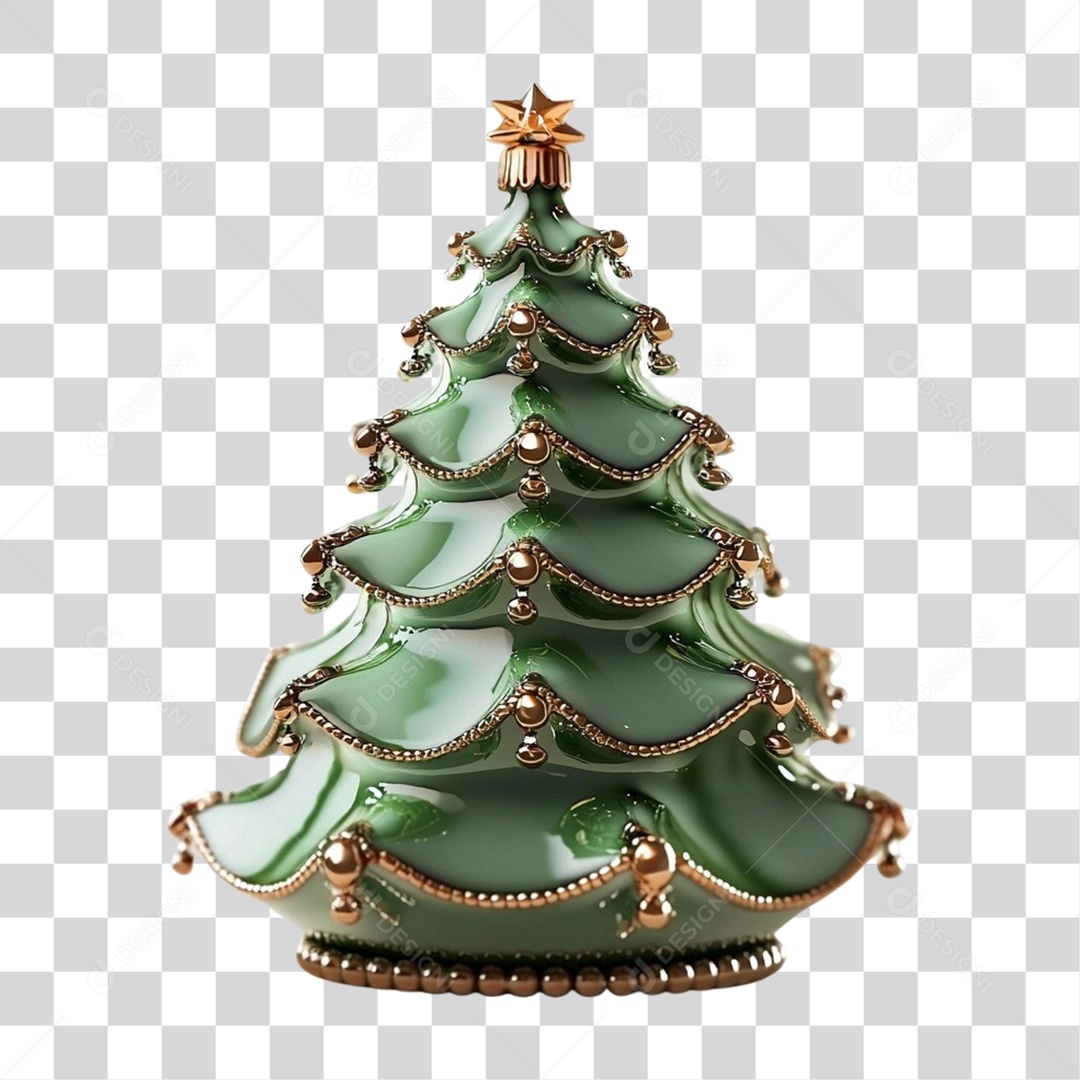 Elemento 3D Decoração Enfeites de Natal Árvore PNG Transparente