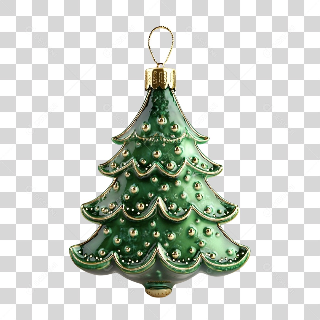 Elemento 3D Decoração Enfeites de Natal Árvore PNG Transparente