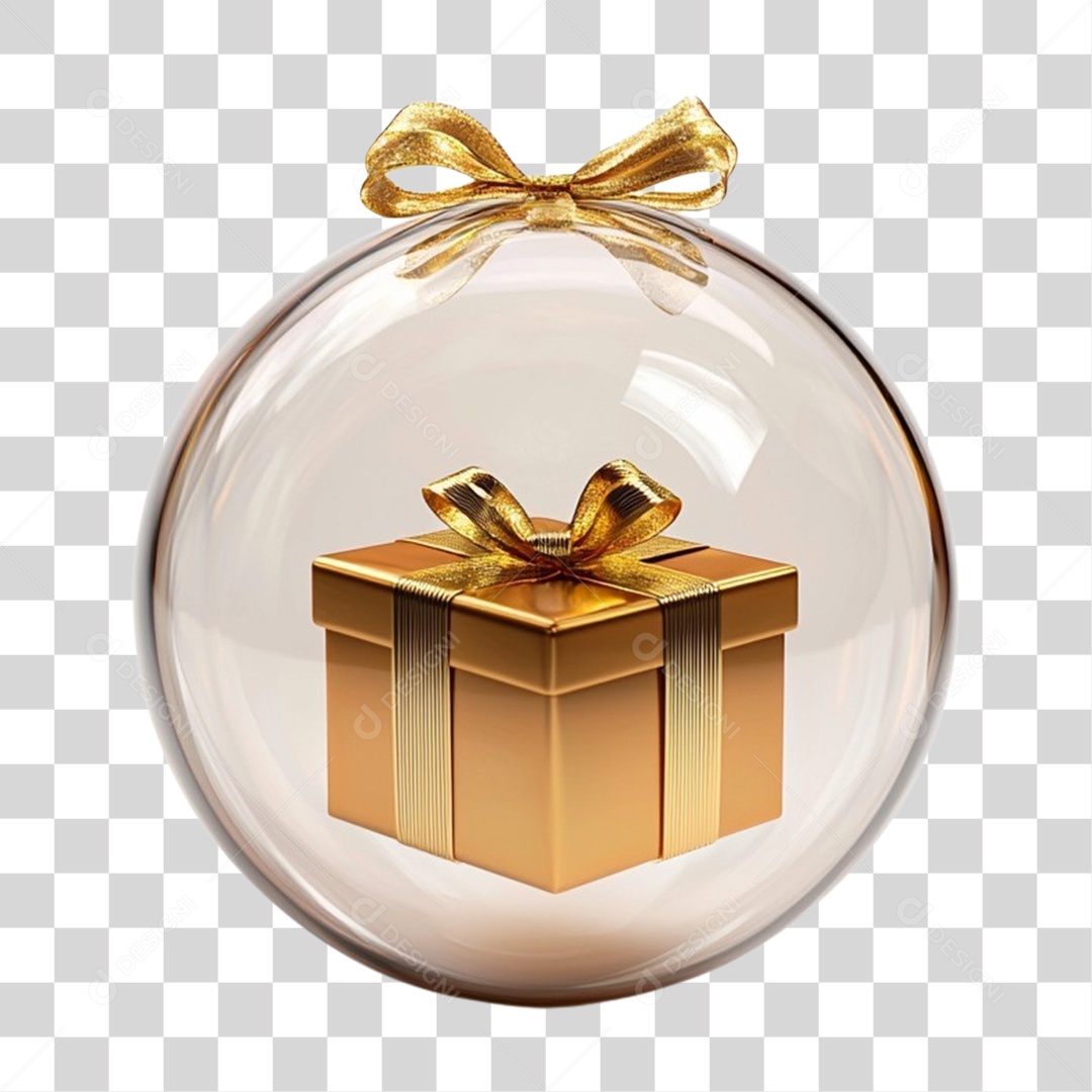 Elemento 3D Decoração Enfeites de Natal PNG Transparente