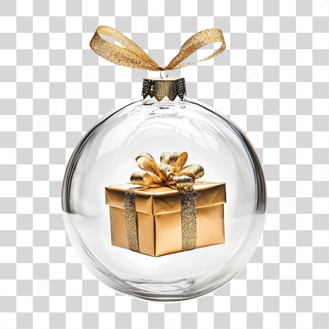 Elemento 3D Decoração Enfeites de Natal PNG Transparente