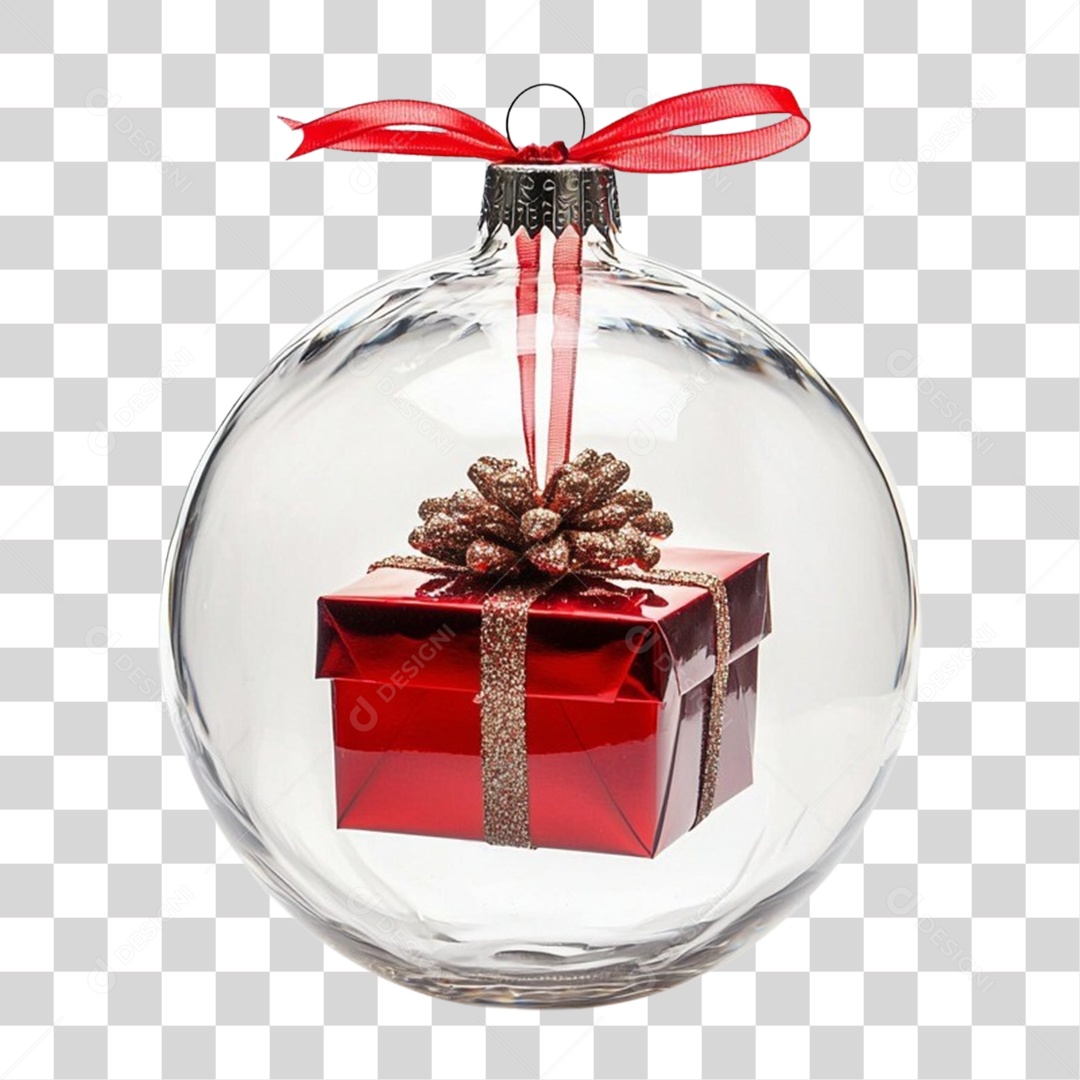 Elemento 3D Decoração Enfeites de Natal PNG Transparente