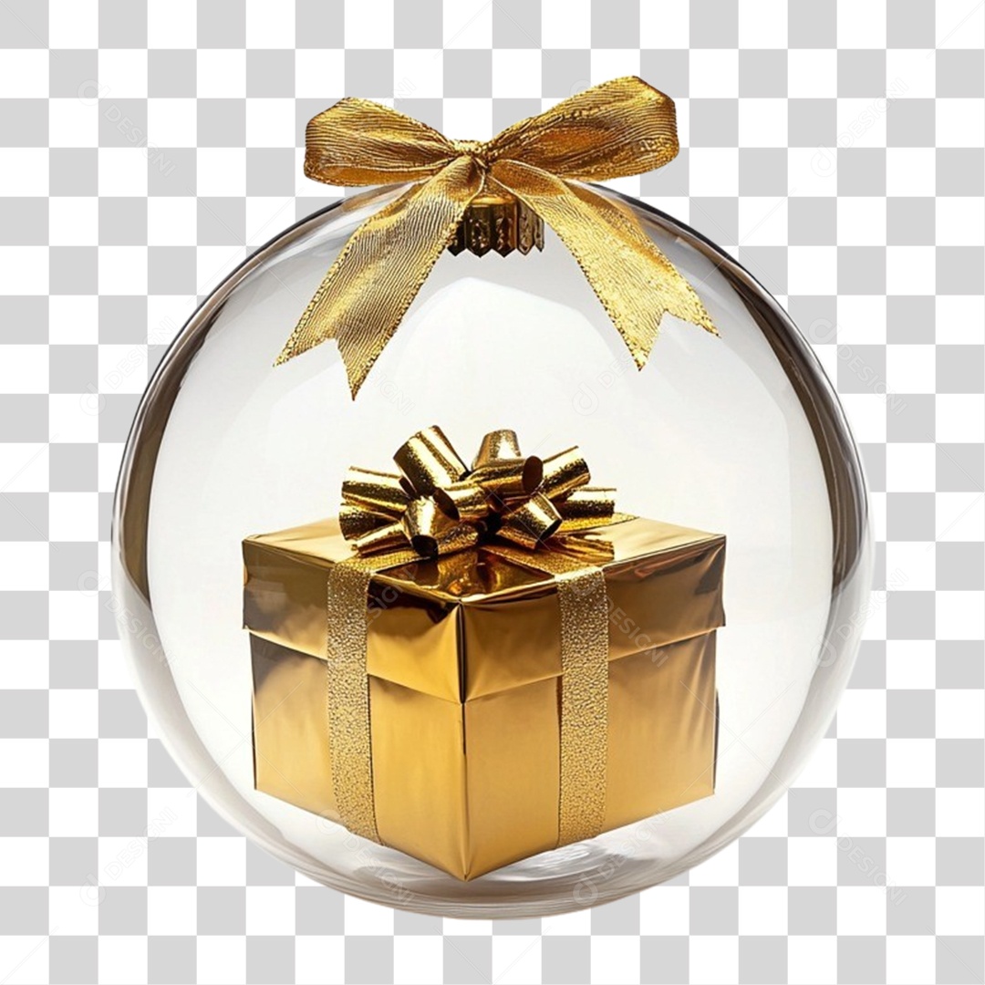 Elemento 3D Decoração Enfeites de Natal PNG Transparente