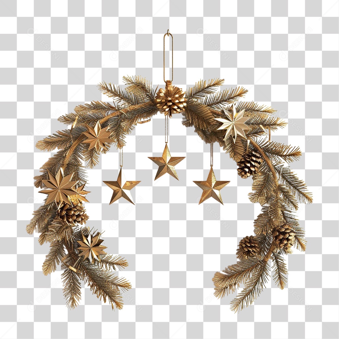 Elemento 3D Decoração Enfeites de Natal PNG Transparente