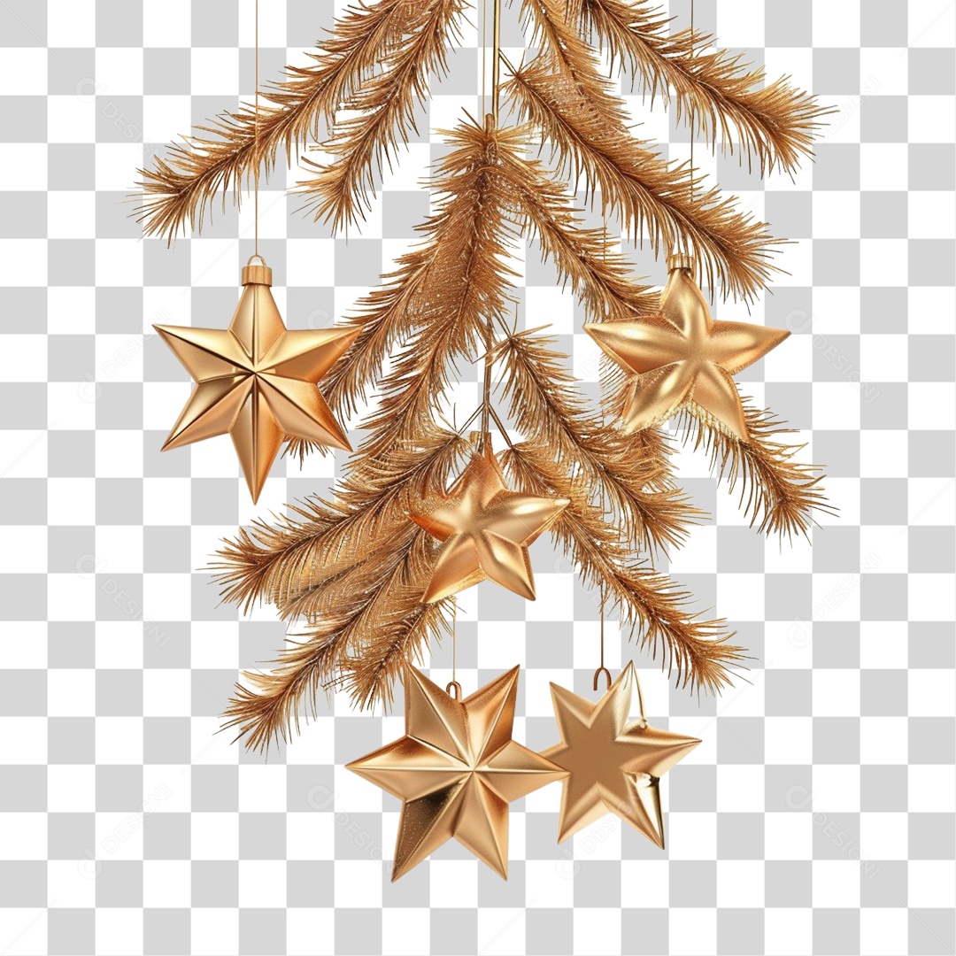 Elemento 3D Decoração Enfeites de Natal PNG Transparente