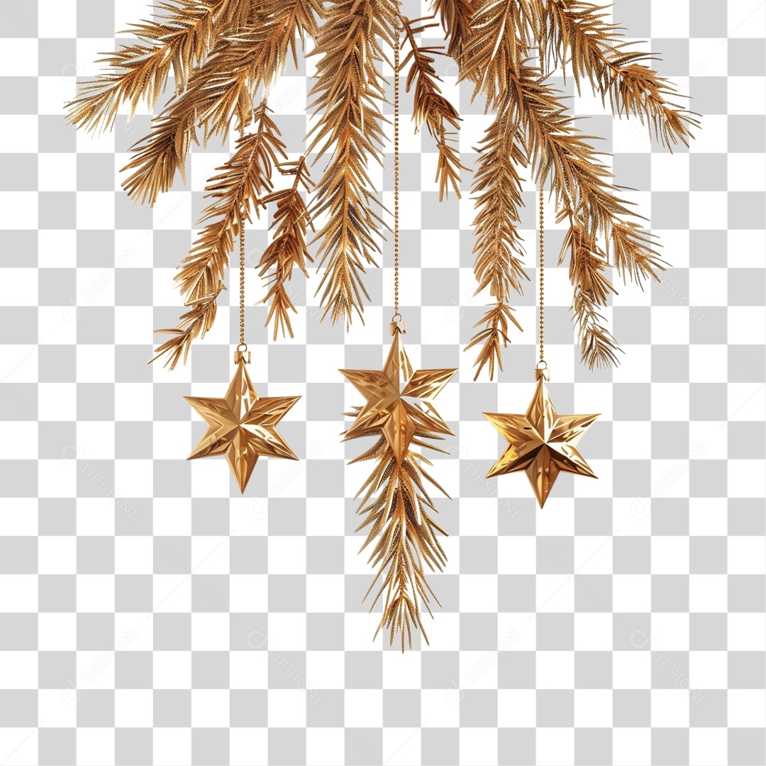 Elemento 3D Decoração Enfeites de Natal PNG Transparente