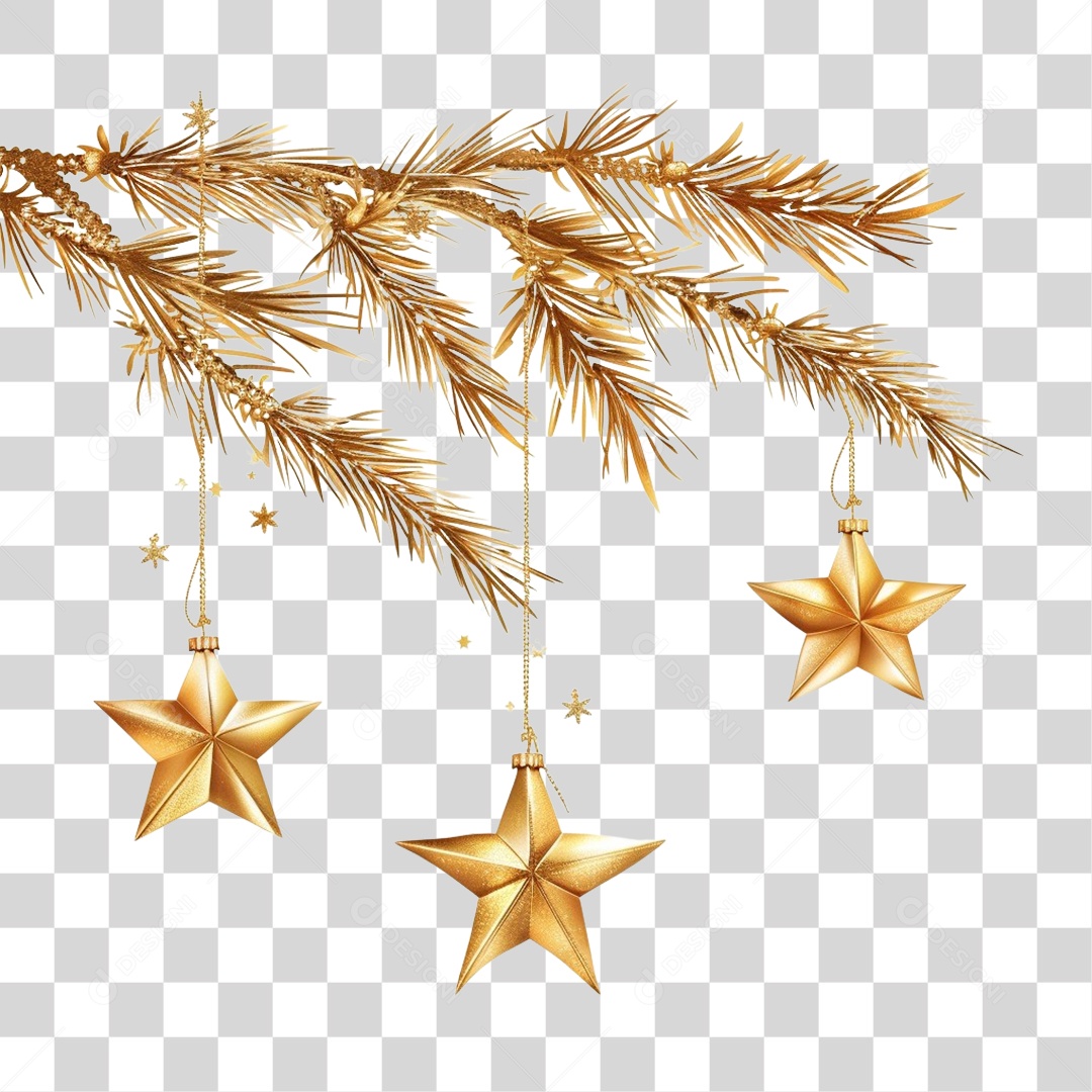 Elemento 3D Decoração Enfeites de Natal PNG Transparente