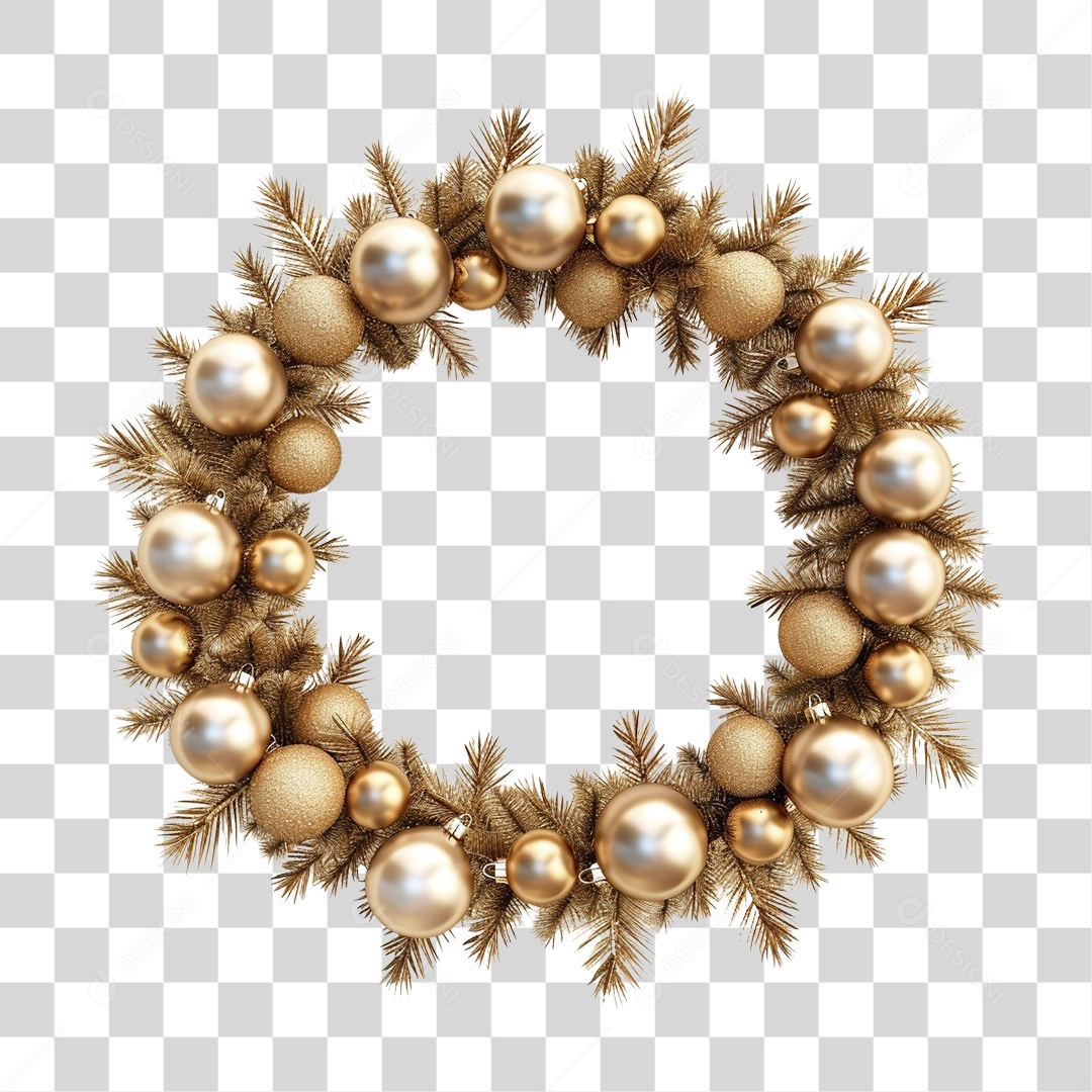 Elemento 3D Decoração Enfeites de Natal PNG Transparente