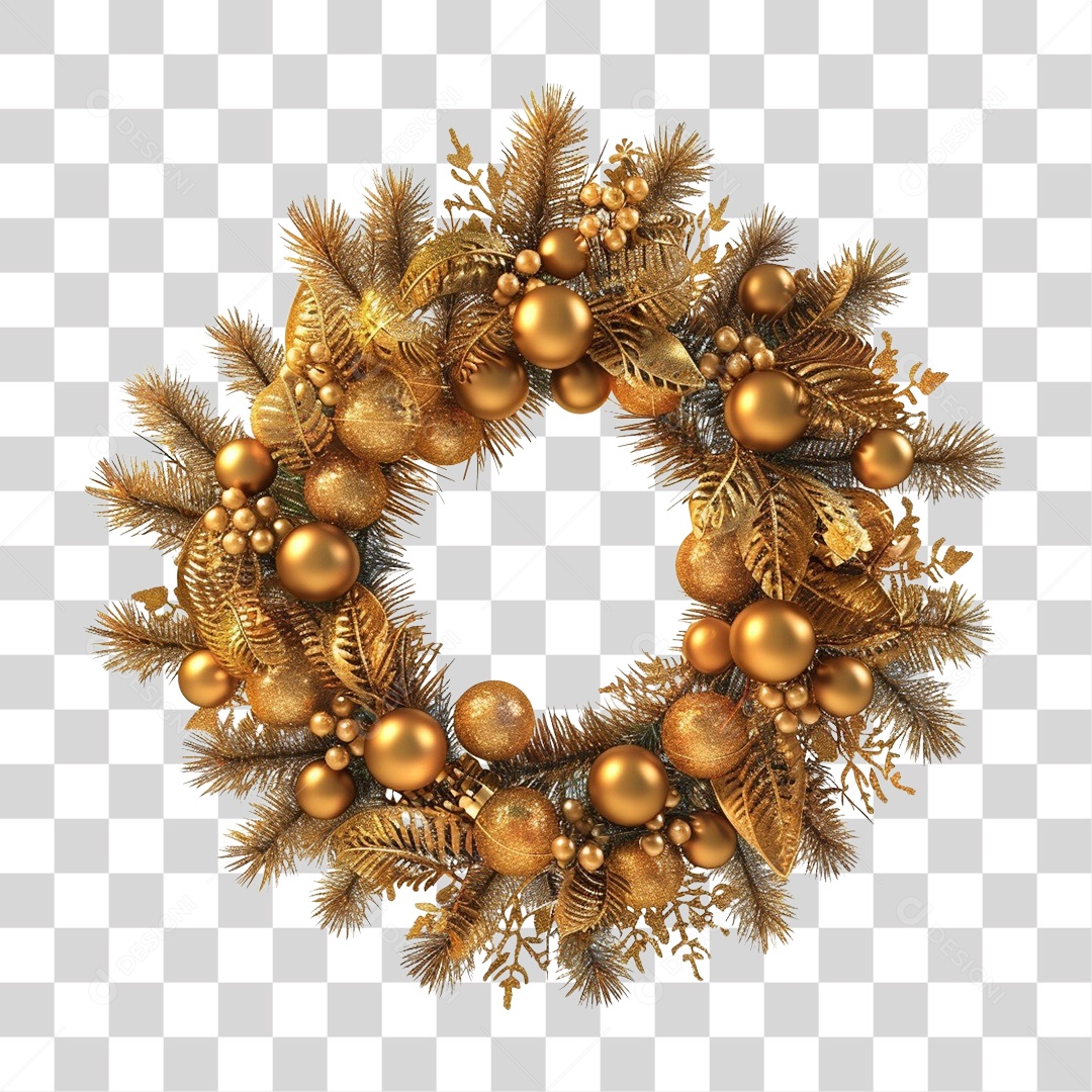 Elemento 3D Decoração Enfeites de Natal PNG Transparente