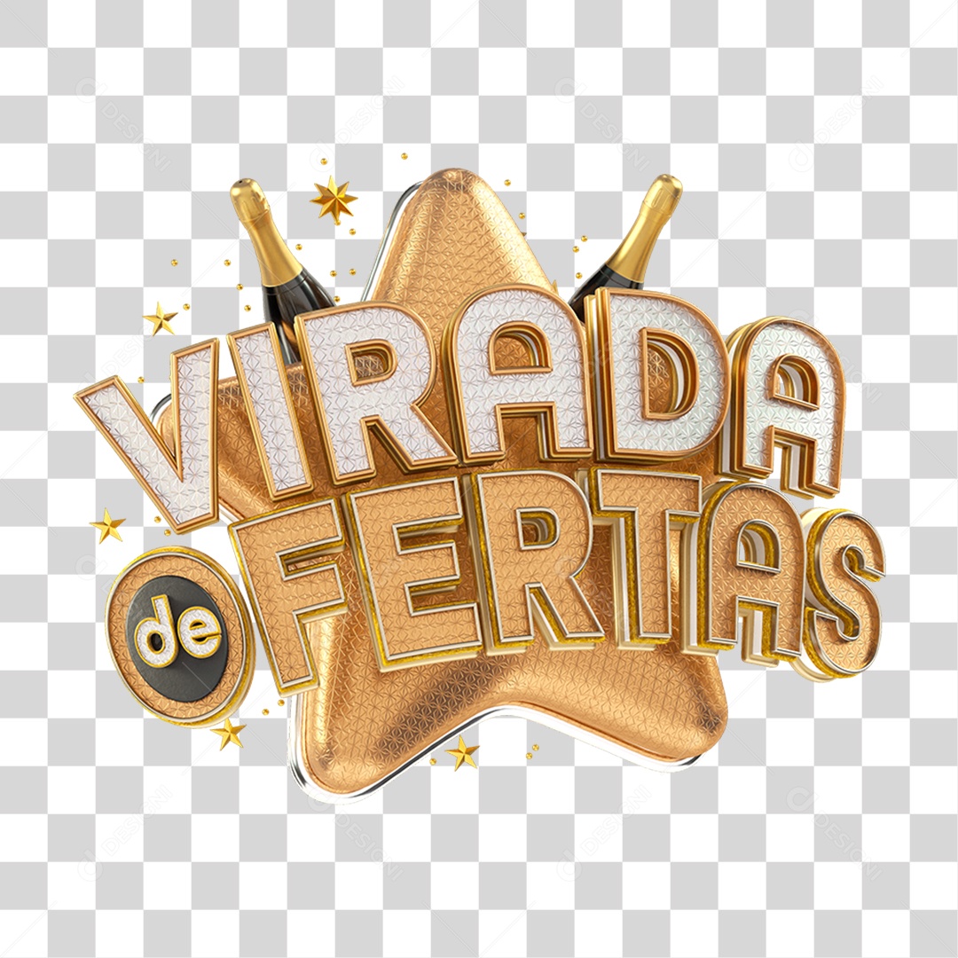 Selo 3D Virada de Ofertas PNG Transparente