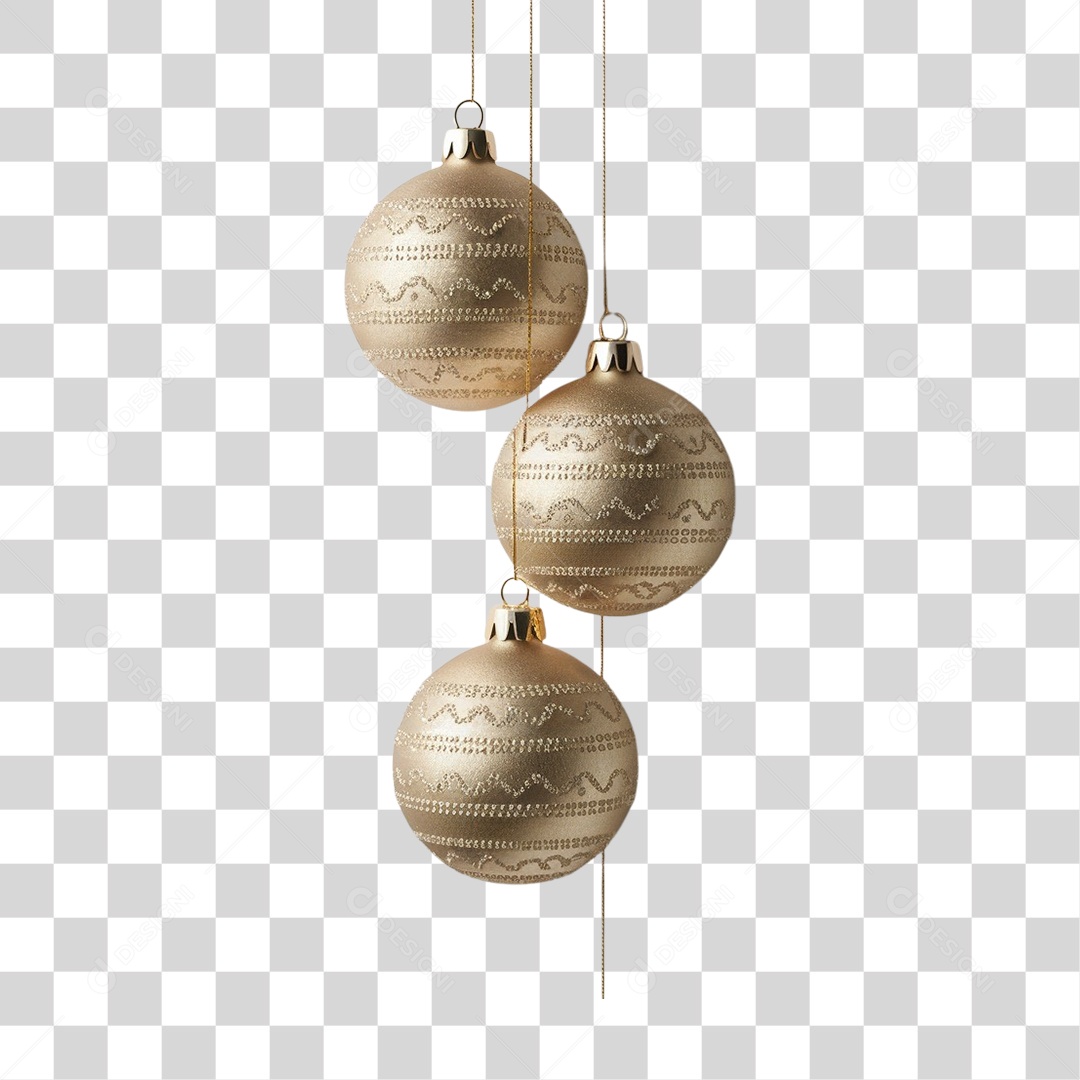 Elemento 3D Decoração Enfeites de Natal PNG Transparente